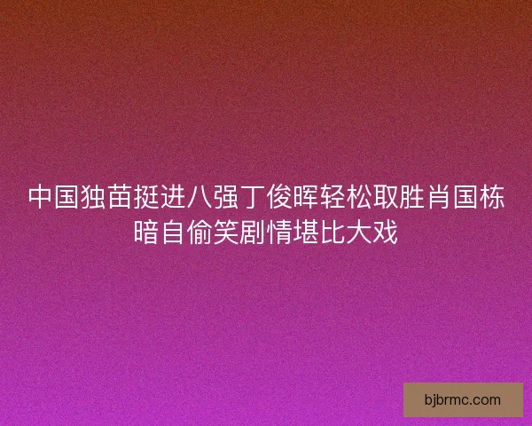 中国独苗挺进八强丁俊晖轻松取胜肖国栋暗自偷笑剧情堪比大戏